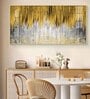 Functional Golden Line Glass Finish Horizontal Wall Art