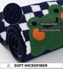 Funky Checkerboard Frog Kids Mat