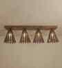Funnel 4 Lights Brown Solid Wood Flush Mounted Ceiling Light