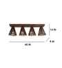 Funnel 4 Lights Brown Solid Wood Flush Mounted Ceiling Light