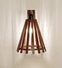 Funnel Brown Wooden Wall Light
