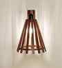 Funnel Wooden Novelty Wall Light (Natural Wood)