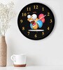 Funny Fish Ride Wall Clock in Multicolour