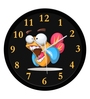 Funny Fish Ride Wall Clock in Multicolour