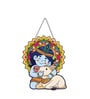 Krishna With Cow Wooden Wall Hanging