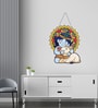 Krishna With Cow Wooden Wall Hanging