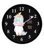Funny Unicorn Wall Clock in Multicolour
