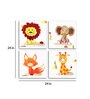 Mdf Funny Zoo Wall Panel In Multicolor
