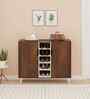 Furlyn 2 Door Shoe Cabinet In Brown Maple Finish