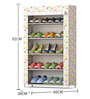 Furn Central non woven fabric warm flowers shoe rack
