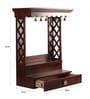 Stylish Brown Teak Wood Wall Mounted Mandir Without Door
