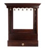 Stylish Brown Teak Wood Wall Mounted Mandir Without Door