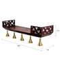 Brown Teak Wood Pooja Shelf With Bells
