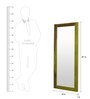 Green Solid Wood Full Length Mirror