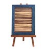 Turquoise Solid Wood 6 X 0.5 X 8 Inch With Easel Stand Photo Frame