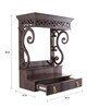 Wenge Finish Teak Wood Pooja Mandir