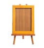Yellow Solid Wood 6 x 0.5 x 8 Inch Photo Frame with Easel Stand