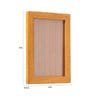 Yellow Solid Wood 6 x 0.5 x 8 Inch Photo Frame with Easel Stand