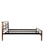 Metallika Dallas Queen Size Bed Brown Colour