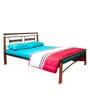 Metallika Dallas Queen Size Bed Brown Colour