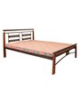 Metallika Dallas Queen Size Bed Brown Colour