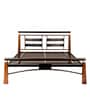 Metallika Dallas Queen Size Bed Brown Colour
