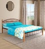 Metallika Georgia King Size Bed in Maroon Colour