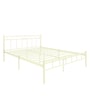 Metallika London King Size Bed in Ivory Colour