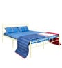 Metallika London King Size Bed in Ivory Colour