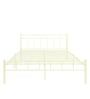 Metallika London King Size Bed in Ivory Colour