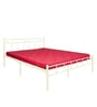 Metallika London King Size Bed in Ivory Colour
