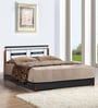 Metallika Oman Queen Size Bed with Storage in Black Colour