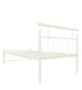 Metallika Perth Single Bed in Ivory Colour