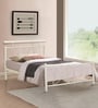 Metallika Perth Single Bed in Ivory Colour