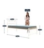 Metallika Perth Single Bed in Ivory Colour