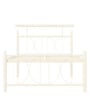 Metallika Perth Single Bed in Ivory Colour
