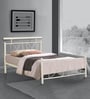 Metallika Perth Single Bed in Ivory Colour