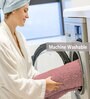 Fuscia Solidal Microfiber 3 x 5 Feet Machine Made Carpet