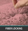 Fuscia Solidal Microfiber 3 x 5 Feet Machine Made Carpet