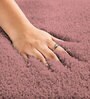 Fuscia Solidal Microfiber 3 x 5 Feet Machine Made Carpet