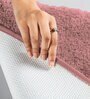 Fuscia Solidal Microfiber 3 x 5 Feet Machine Made Carpet
