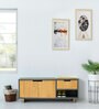 Fusil Engineered Wood Shoe Rack in Slat Grey & Matte Finish