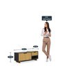 Fusil Engineered Wood Shoe Rack in Slat Grey & Matte Finish