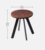 Fusion Forte Metal End Table In Dark Brown & Black  Colour