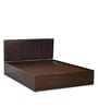 Fusion King Size Bed in Walnut Finish with Box Storage