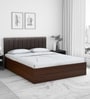 Fusion King Size Bed in Walnut Finish with Box Storage