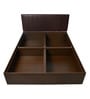Fusion King Size Bed in Walnut Finish with Box Storage