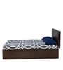 Fusion King Size Bed in Walnut Finish with Box Storage