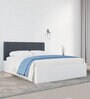Fusion King Size Upholstered Bed with Box Storage in White & Grey Colour