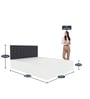 Fusion King Size Upholstered Bed with Box Storage in White & Grey Colour